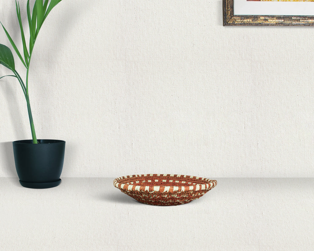 Earthen Speckle Brown Bowl Basket 8-inch LBW-456-7 A