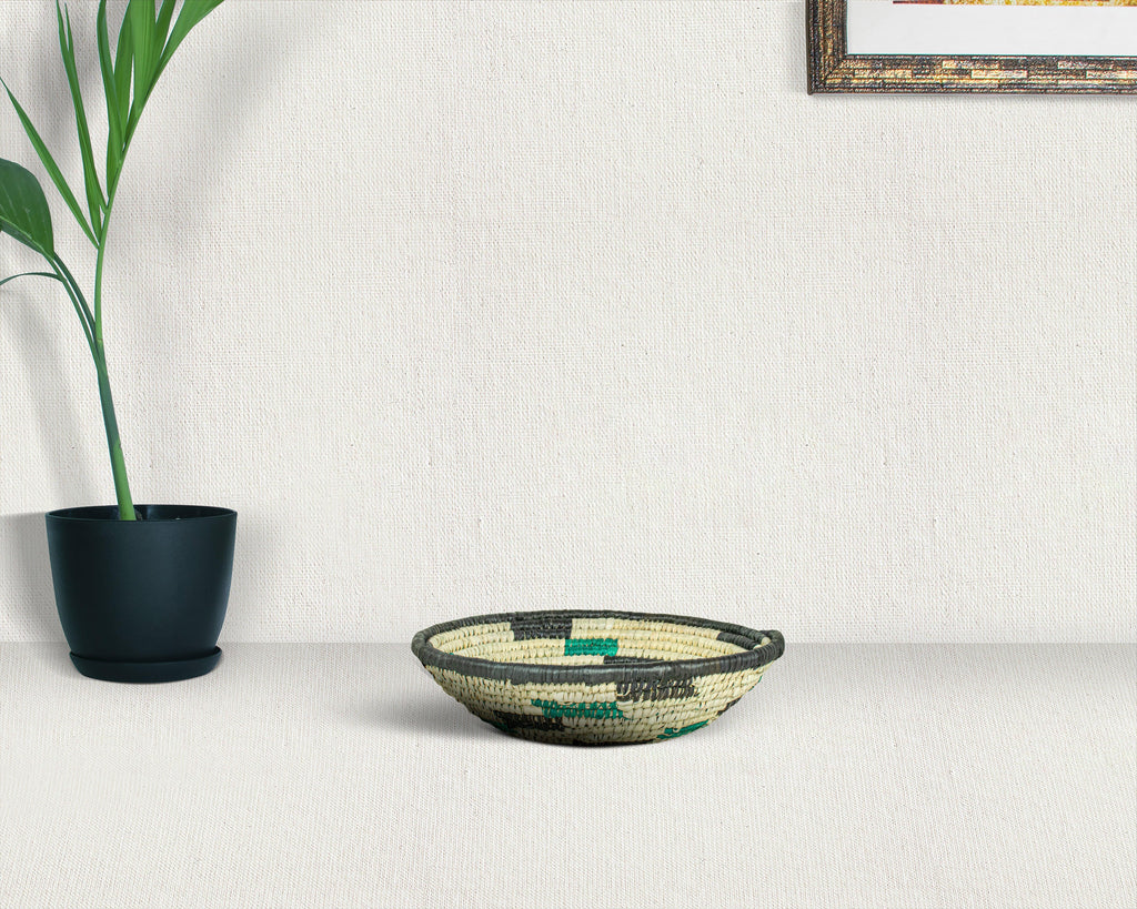 Spiral Maze Black Bowl Basket 8-inch LBW-403-7 C