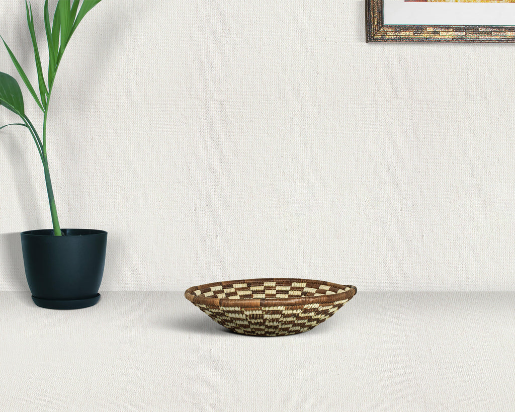 Tessellate Brown Bowl Basket 8-inch LBW-444-7