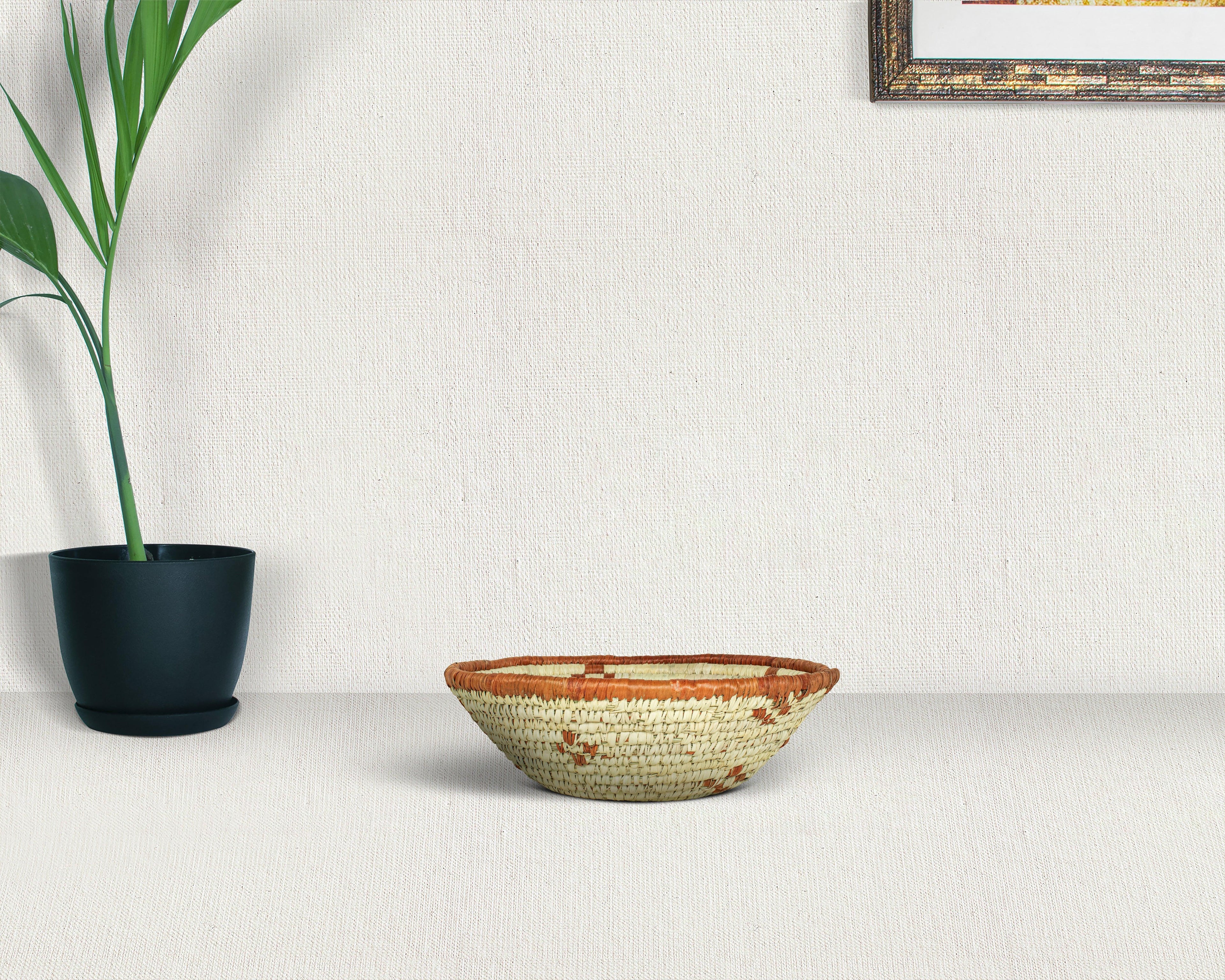 Concentric Rhythm Red Bowl Basket 8-inch LBW-407-7