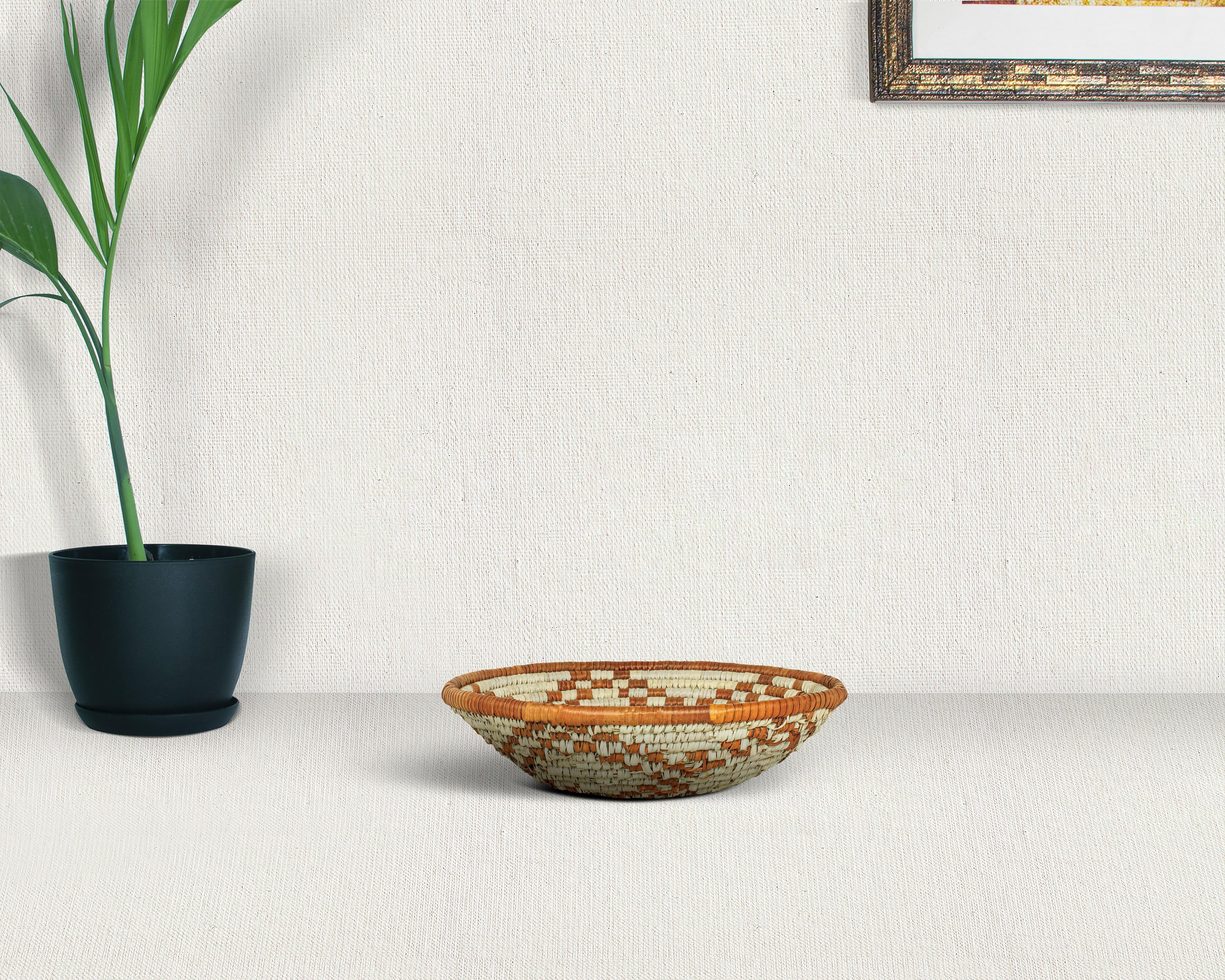 Zenithia Brown Bowl Basket 8-inch LBW-452-7 A