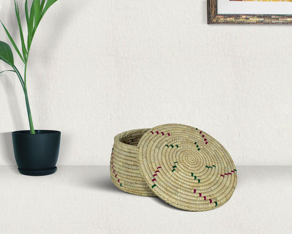 Natural Woolen Lid Basket PR-624-10
