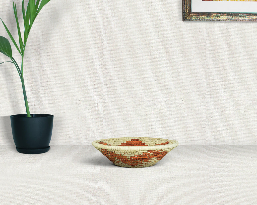 Spiked Bloom Brown Bowl Basket 8-inch LBW-447-7