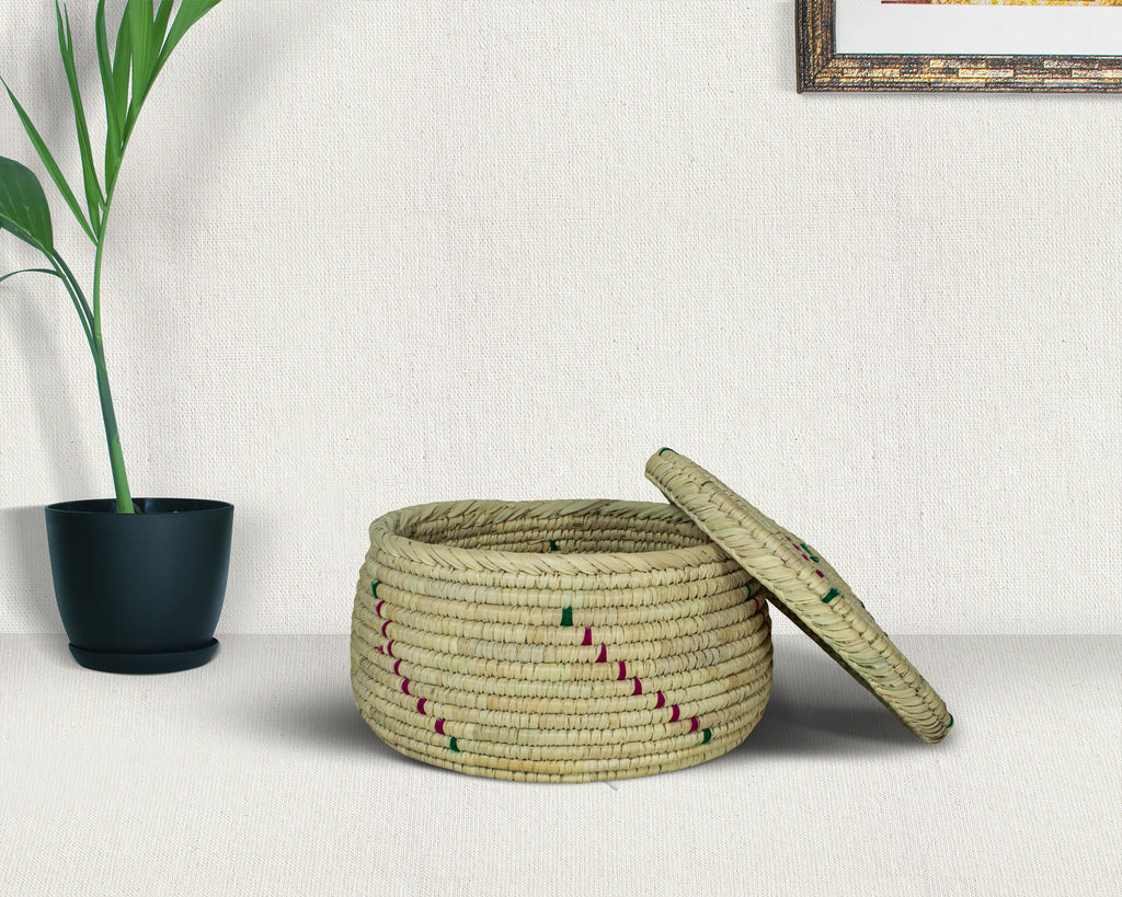 Natural Woolen Lid Basket PR-624-10