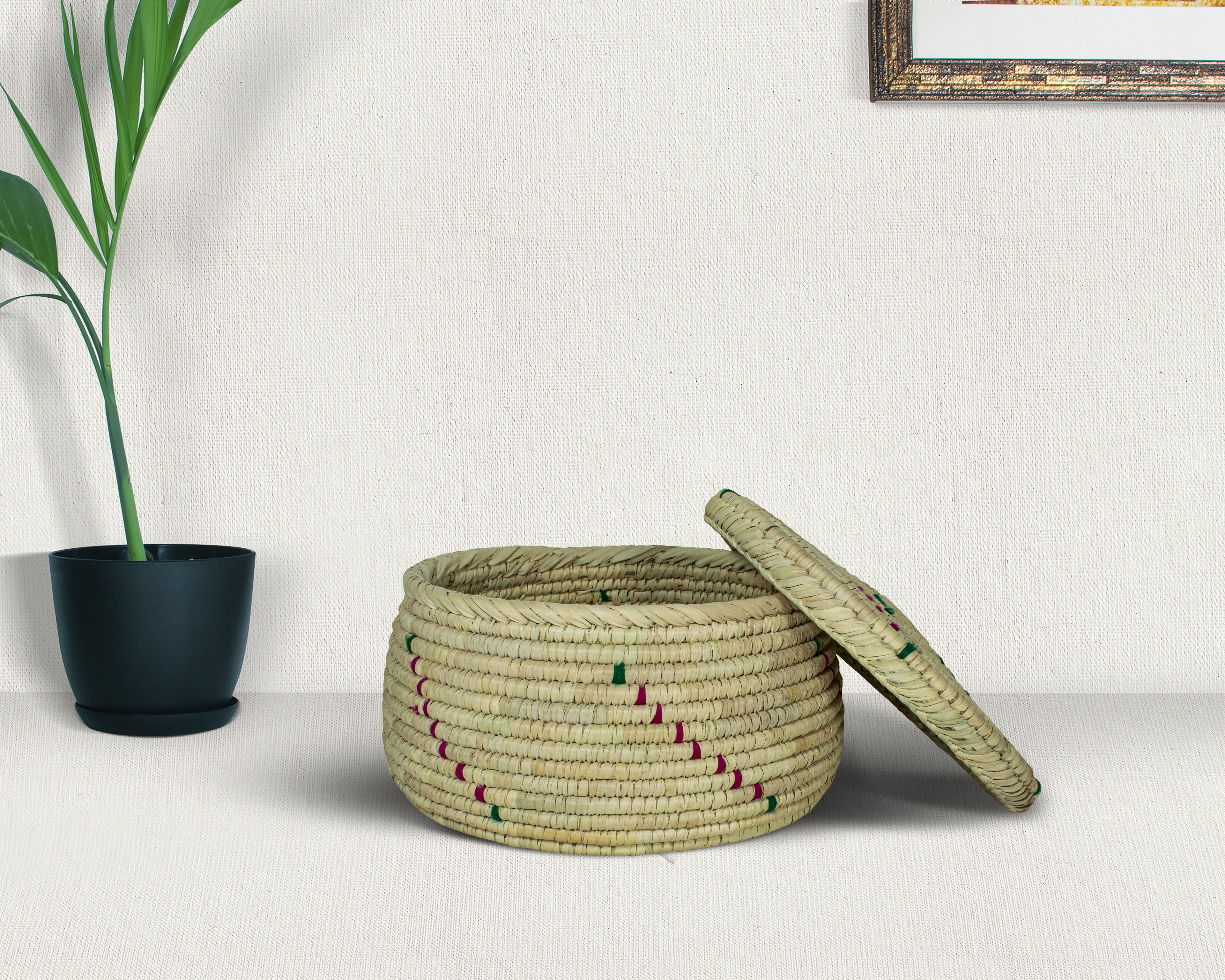 Natural Woolen Lid Basket PR-624-10